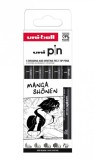 Set 4 linere si 1 marker - Uni Pin - Manga Shonen | Uni