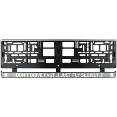 Set 2 bucati, suport numar inmatriculare argintiu Peugeot Drive