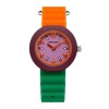 Ceas Copii Sanda 9108 Portocaliu-Verde , Design Fashion, Analog, Rezistent la Apa 3ATM