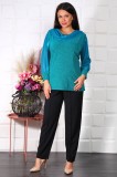 Compleu Elegant Lurex Tes Aqua - 48Marimea, Yves