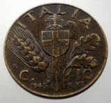 1.904 ITALIA WWII VITTORIO EMANUELE III 10 CENTESIMI 1943 R, Europa, Bronz-Aluminiu