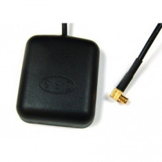 Antena GPS MCX, baza magnetica conector la 90 grade