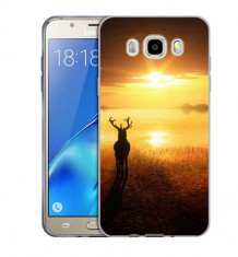 Husa Samsung Galaxy J5 2016 J510 Silicon Gel Tpu Model Sunset Deer foto