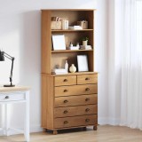 Bufet vidaXL &quot;ASKIM&quot; maro miere 91x40x199.5 cm lemn masiv pin
