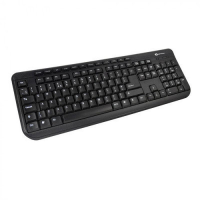 Tastatura serioux 9400mm cu fir us layout neagra multimedia (11 hotkeys) usb foto
