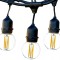 Ghirlanda Luminoasa cu Pendule 50m cu 50 Becuri LED Vintage 4W, G45, E27, IP65, Interconectabila, Be