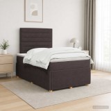 Cumpara ieftin Pat boxspring cu saltea Maro inchis 120 x 200 cm Tesatura