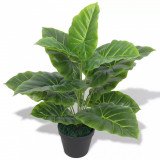 Plantă Artificială Taro Cu Ghiveci 45 cm Verde 244431, General