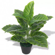 Plantă Artificială Taro Cu Ghiveci 45 cm Verde 244431