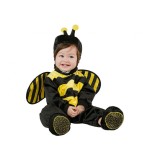 Costum Carnaval Albina Copii 92/104 (3-4 Ani) Godan - Salopeta, Gluga, Aripi, Pantofi - Negru/Galben - Halloween, Petreceri