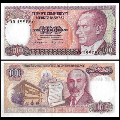 Turcia 1984 - 100 lira UNC foto