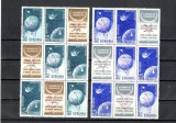 Romania 1958-Lp 459b-Satelitii artificiali-SUPRATIPAR RASTURNAT-Pereche blocuri, Nestampilat