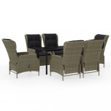 Cumpara ieftin Set mobilier pentru gradina, 7 piese, maro