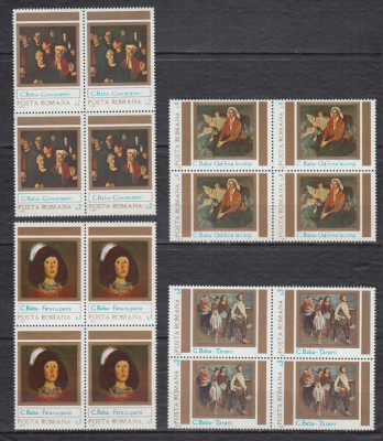 1983 LP 1085 REPRODUCERI DE ARTA CONTEMPORANA CORNELIU BABA BLOCURI DE 4 MNH foto