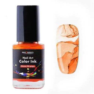 Nail art color Ink 12ml - Portocaliu neon foto