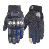 Manusi Moto &ndash; Race Car Tribe &ndash; GST-17 Tactile cu Protectii , Touchscreen , ALL SEASON , Control si Confort -ALBASTRU- XL SI XXL