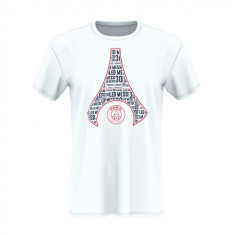 Paris Saint Germain tricou de barba?i eiffel messi white - M foto