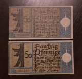 Lot 2 Notgeld Berlin - 50 Pfennig 1921 - Districtul 17 si 18