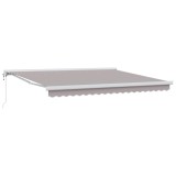 vidaXL Cortina Retractabilă Gri deschis 400 &times; 300 cm Stofă și Metal 3330651