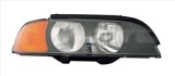 Far Bmw Seria 5 E39 01.1996-08.2000 TYC fata stanga tip bec H7+HB3 201609FE, semnalizare portocalie