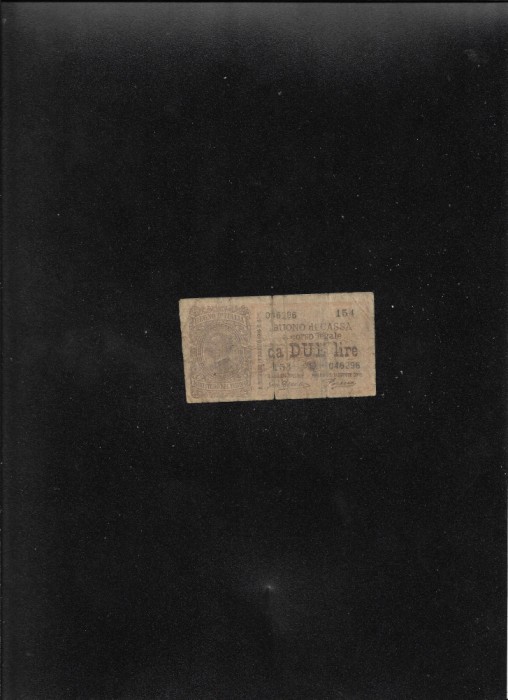 Rar! Italia 2 lire 1914 seria046296 uzata