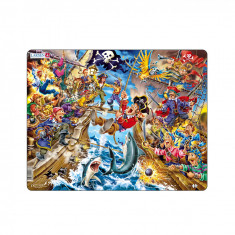 Puzzle Maxi Batalia Piratilor, 39 piese, Larsen EduKinder World