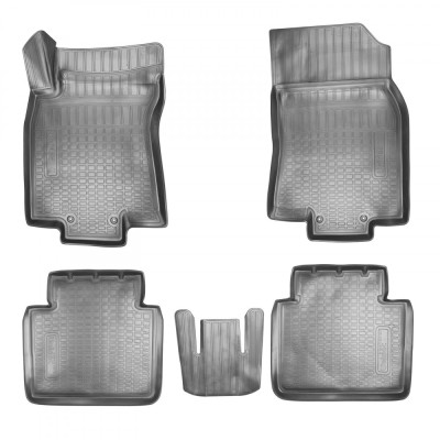 Set de 5 covorase cauciuc 3D stil tavita premium pentru Nissan X-TRAIL T32 din 2014 foto