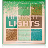 Makeup Revolution Ultimate Lights paletă cu farduri de ochi culoare Jewels 8,1 g