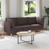 Cumpara ieftin Set de canapea modulara cu spatiu de stocare 3 buc. Maro inchis