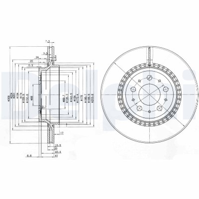 DELPHI BG3782C Disc frana foto