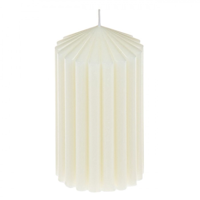 Lum&acirc;nare Decorativă, Model Alb, Parafină, 7x13cm, Durată Ardere 12 Ore