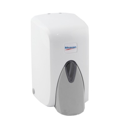 Dozator sapun lichid, Misavan, ABS, montaj suspendat, alb, 500 ml foto