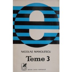 Teme 3 &ndash; Nicolae Manolescu (patata)