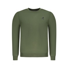 U.S. Grand POLO Bluza simpla barbati cu logo brodat, regular fit, verde, S