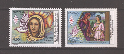 Monaco 1987 - Crucea Roșie din Monaco - Sf&amp;acirc;ntul Devot, Patronul Monaco, MNH foto