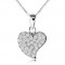Colier din argint 925, inimă asimetrică, sclipitoare, zirconiu transparent