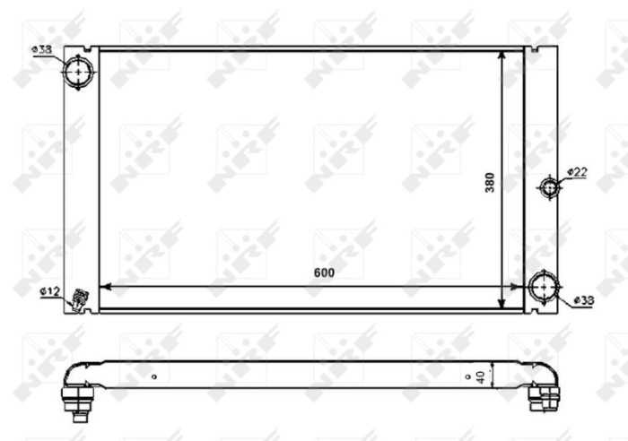NRF 53725 Radiator, racire motor