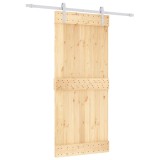 Cumpara ieftin Usa glisanta cu set feronerie, 90x210 cm, lemn masiv de pin
