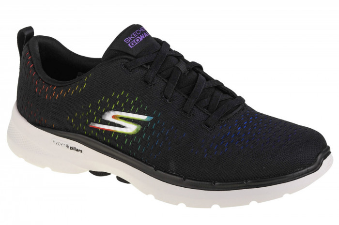 Pantofi pentru adidași Skechers Go Walk 6 - Vibrant Energy 124520-BKMT negru