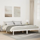 vidaXL Cadru pat foarte lung fără saltea alb 180x210 cm lemn masiv pin