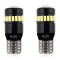 Bec de pozitie tip LED Canbus, T10 W2.1x9.5 W5W, 12V-24V, 18 SMD 3014 + 1SMD, culoare alb, AMIO, set 2 buc