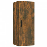 Dulap de perete suspendat, stejar fumuriu, 34,5x34x90 cm, lemn