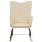 Scaun balansoar, crem, material textil - 3