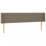 Cumpara ieftin Tablie de pat cu aripioare gri taupe 183x16x78/88 cm textil