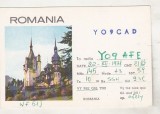 Bnk cp Sinaia - Castelul Peles - carte postala QSL circulata, Printata