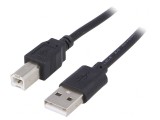 Cablu USB 2.0 A-B 1,8m Negru, Akyga