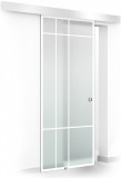 Usa culisanta Boss &reg; model Event alb, 90x215 cm, sticla mata 8 mm, glisanta in ambele directii, Modern Glass Art