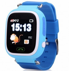 Ceas Gps Copii iUni Kid100, Touchscreen, BT, Telefon incorporat, Buton SOS, Blue foto