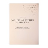 N. Ghika Budești, Evoluția arhitecturii &icirc;n Muntenia, 1927-1936, 4 volume, cu dedicația olografă a autorului