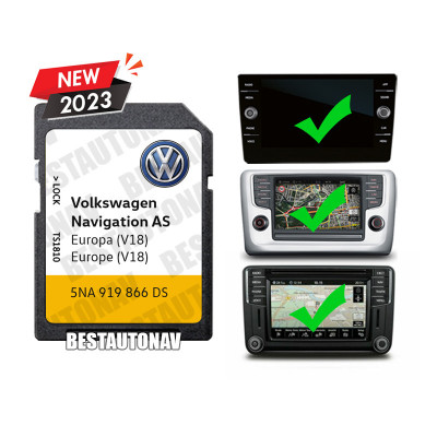 Card Original navigatie Volkswagen Tiguan II Discover Media MIB2 Europa V18 2023 foto